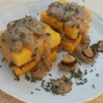 polenta with mushrooms and Zuzana Grnja sauce