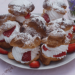 princess donuts with sorbet and strawberries by Zuzana Grnja