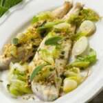 Chrono lunch - hake with pistachios and leeks - photo Fourchette & bikini