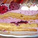 Ice cream cake with raspberries - Recipes and Cookbook online