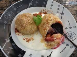 Gomboce - dumplings with plums in sour cream sauce - Dijana Popović - Recipes and Cookbook online