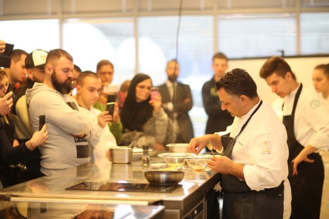 The top Italian chef, Eros Pico, at the HORECA center as part of the Italian Cuisine Week